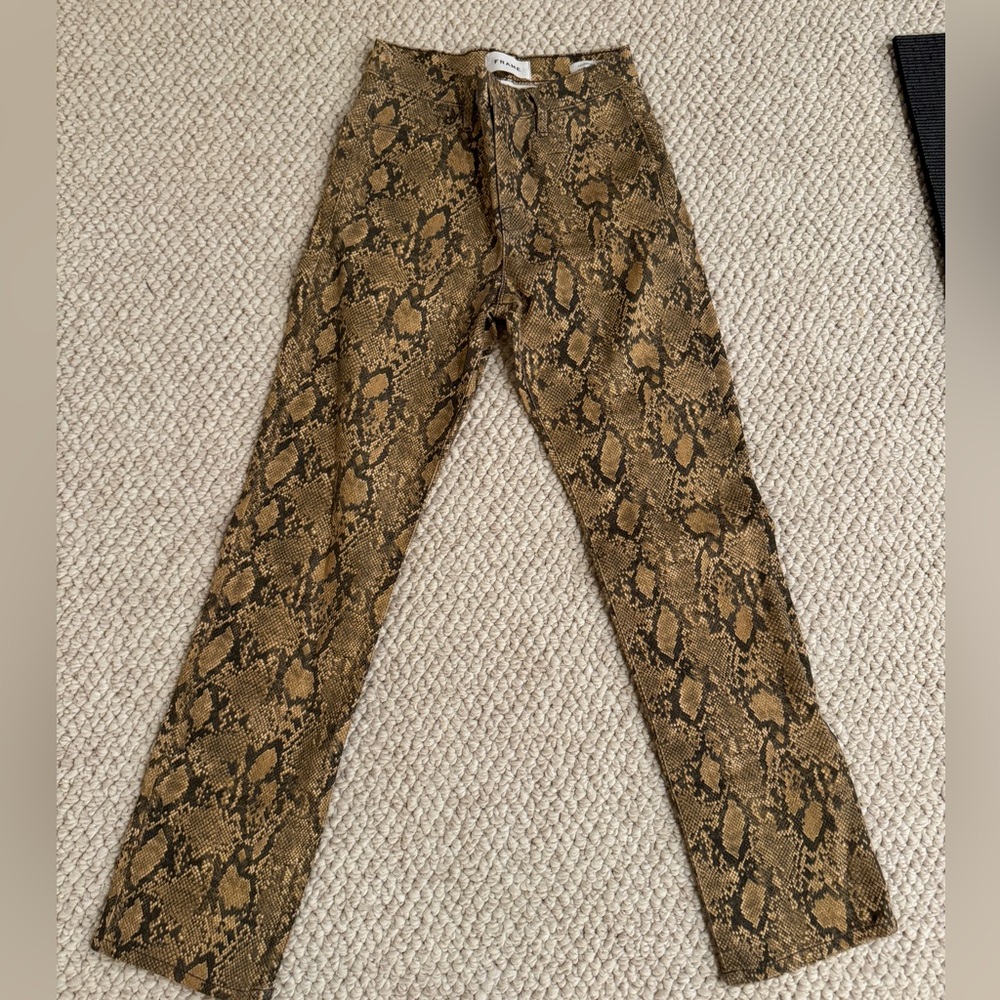 FRAME Snakeskin Jeans